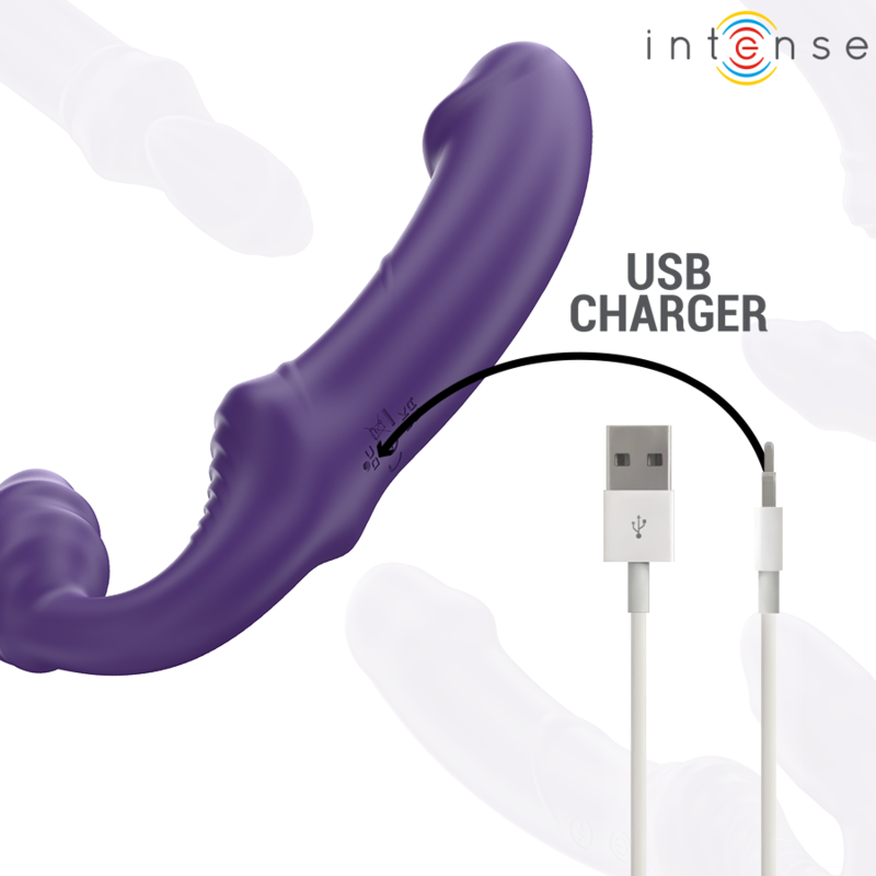 INTENSE REMOTE CONTROL – Intense - Jill Vibrador Duplo 20 Cm Roxo Controle Remoto - Image 7