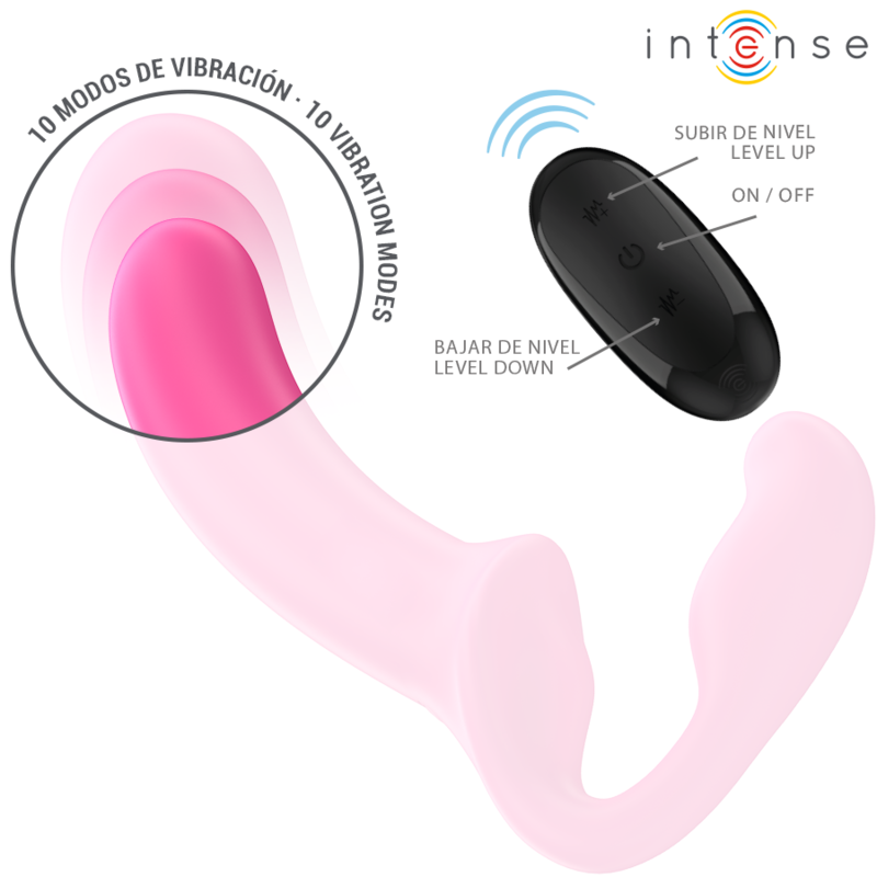 INTENSE REMOTE CONTROL – Intense - Amy Vibrador Duplo 20 Cm Rosa Controle Remoto - Image 5