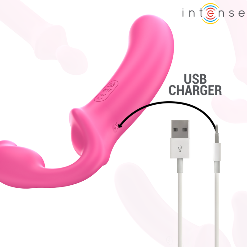 INTENSE REMOTE CONTROL – Intense - Amy Vibrador Duplo 20 Cm Rosa Controle Remoto - Image 7
