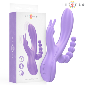 INTENSE HIGH TECH – Intense - Miko Triplo Vibrador Coelho & Estimulador & Anal 7 Vibrações Roxo
