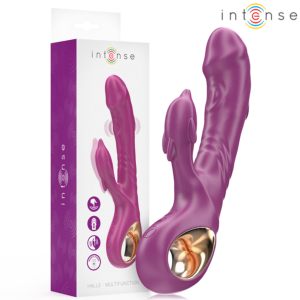 INTENSE HIGH TECH – Intense - Vibrador Multifuncional Halle Com Língua Estimulante De Golfinhos Roxo
