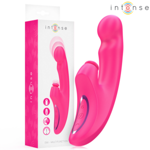 INTENSE HIGH TECH – Intense - Vibrador Emi 13,5 Cm Multifuncional 3 Em 1 10 Vibrações Rosa