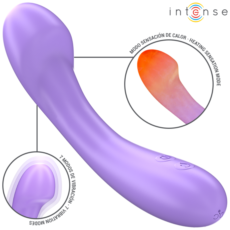 INTENSE HIGH TECH – Intense - Vibrador Becky 19 Cm Aquecível 7 Vibrações Roxo - Image 2
