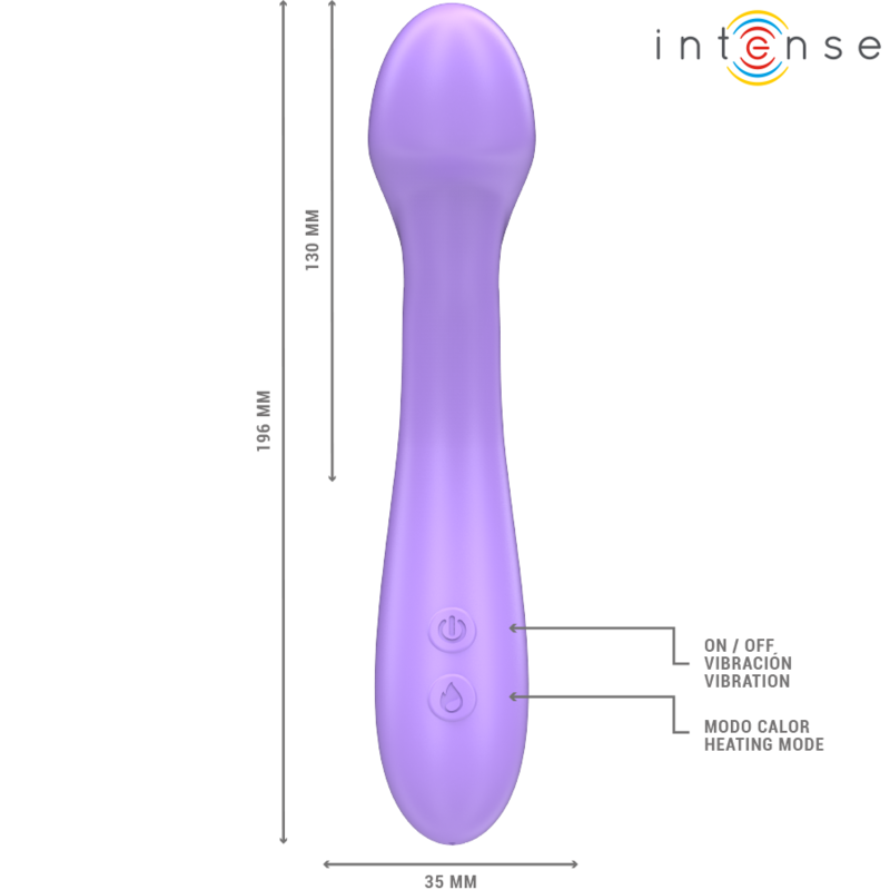 INTENSE HIGH TECH – Intense - Vibrador Becky 19 Cm Aquecível 7 Vibrações Roxo - Image 6