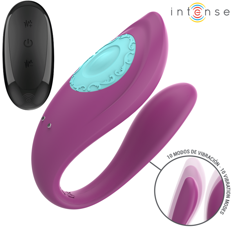 INTENSE REMOTE CONTROL – Intense - Annie Vibrador E Estimulador Em Forma De U Roxo Controle Remoto - Image 2