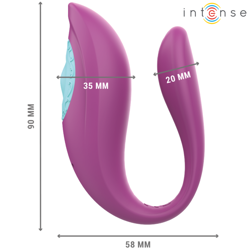 INTENSE REMOTE CONTROL – Intense - Annie Vibrador E Estimulador Em Forma De U Roxo Controle Remoto - Image 4