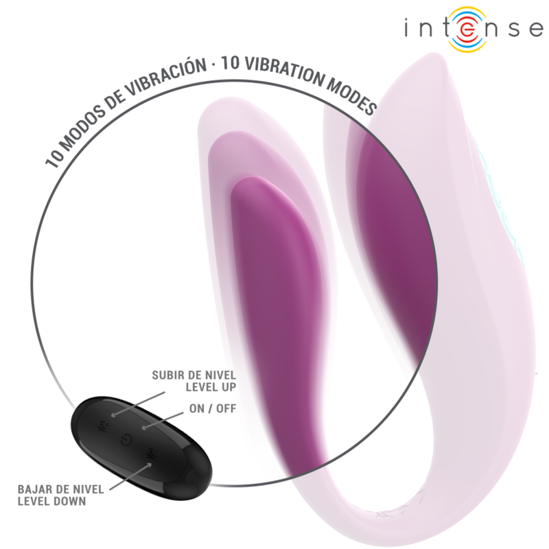 INTENSE REMOTE CONTROL – Intense - Annie Vibrador E Estimulador Em Forma De U Roxo Controle Remoto - Image 5