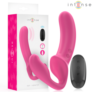INTENSE REMOTE CONTROL – Intense - Amy Vibrador Duplo 20 Cm Rosa Controle Remoto
