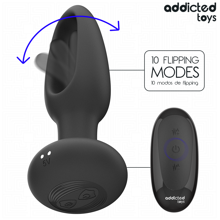 ADDICTED TOYS – Plug Anal Com Língua Vibratória E Controle Remoto - Image 4