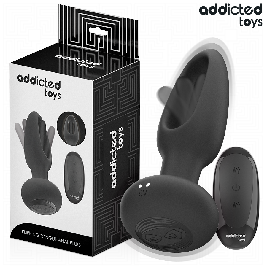 ADDICTED TOYS – Plug Anal Com Língua Vibratória E Controle Remoto