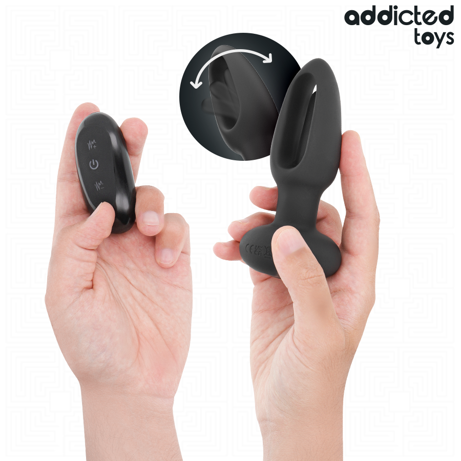ADDICTED TOYS – Plug Anal Com Língua Vibratória E Controle Remoto - Image 2