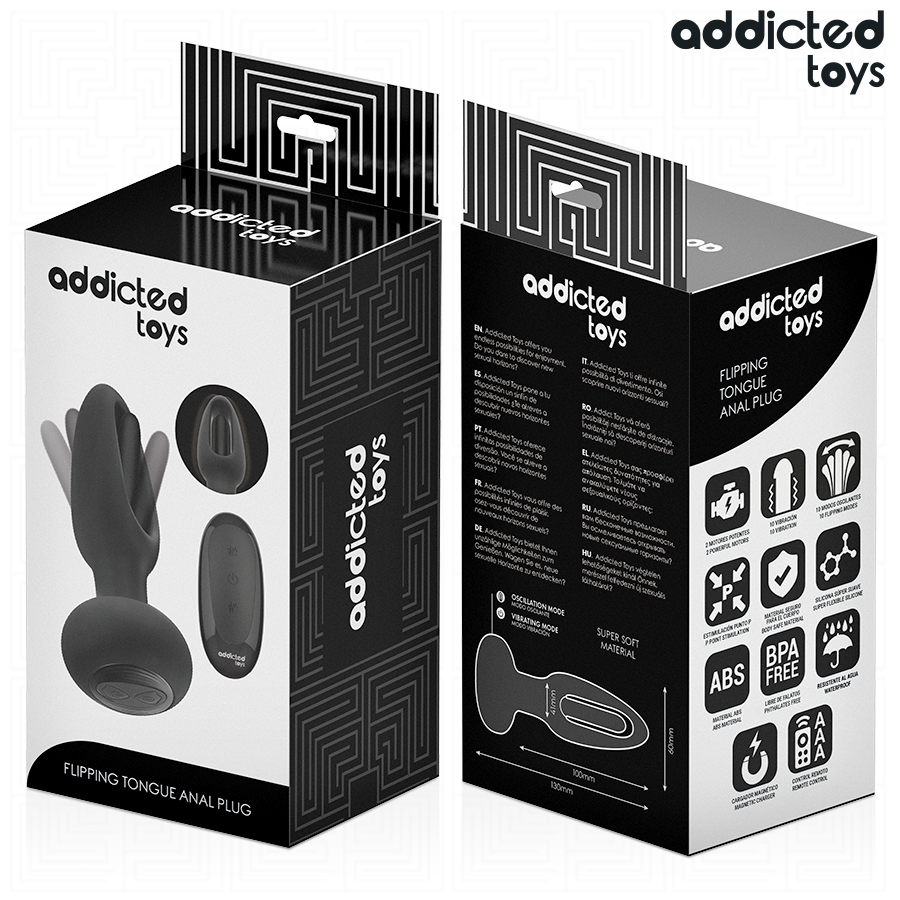ADDICTED TOYS – Plug Anal Com Língua Vibratória E Controle Remoto - Image 3