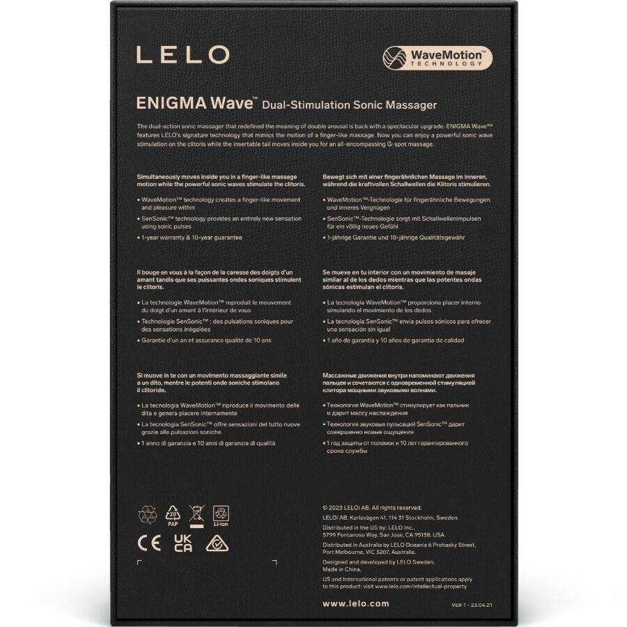 LELO – Enigma Wave Massageador De Tripla Vibração Cyber Roxo - Image 5