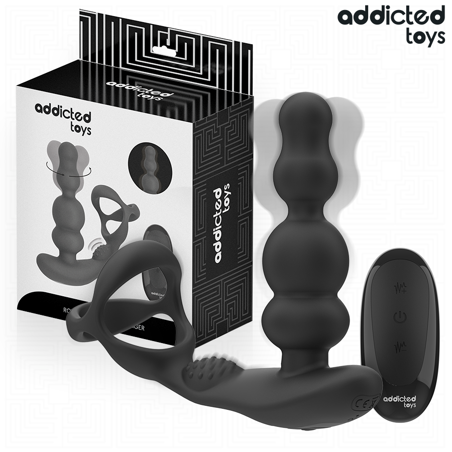 ADDICTED TOYS – Massageador De Próstata Giratório Com Controle Remoto