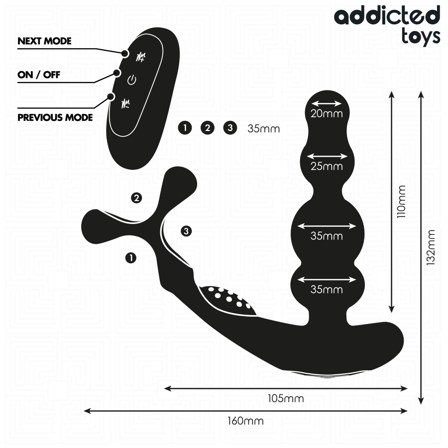 ADDICTED TOYS – Massageador De Próstata Giratório Com Controle Remoto - Image 7