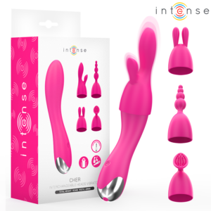 INTENSE HIGH TECH – Intense - Vibrador Cher Com 20 Padrões E Cabeças Intercambiáveis