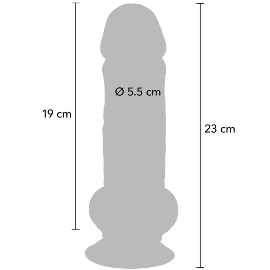 GET REAL – Pênis Realista De Luxo Com Testículos Extra Grossos De 23 Cm - Image 4