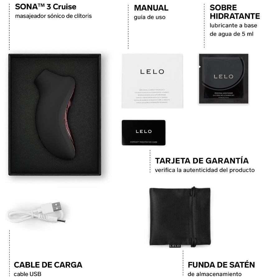 LELO – Sona 3 Cruise Massageador Clitórico Sônico Preto - Image 5