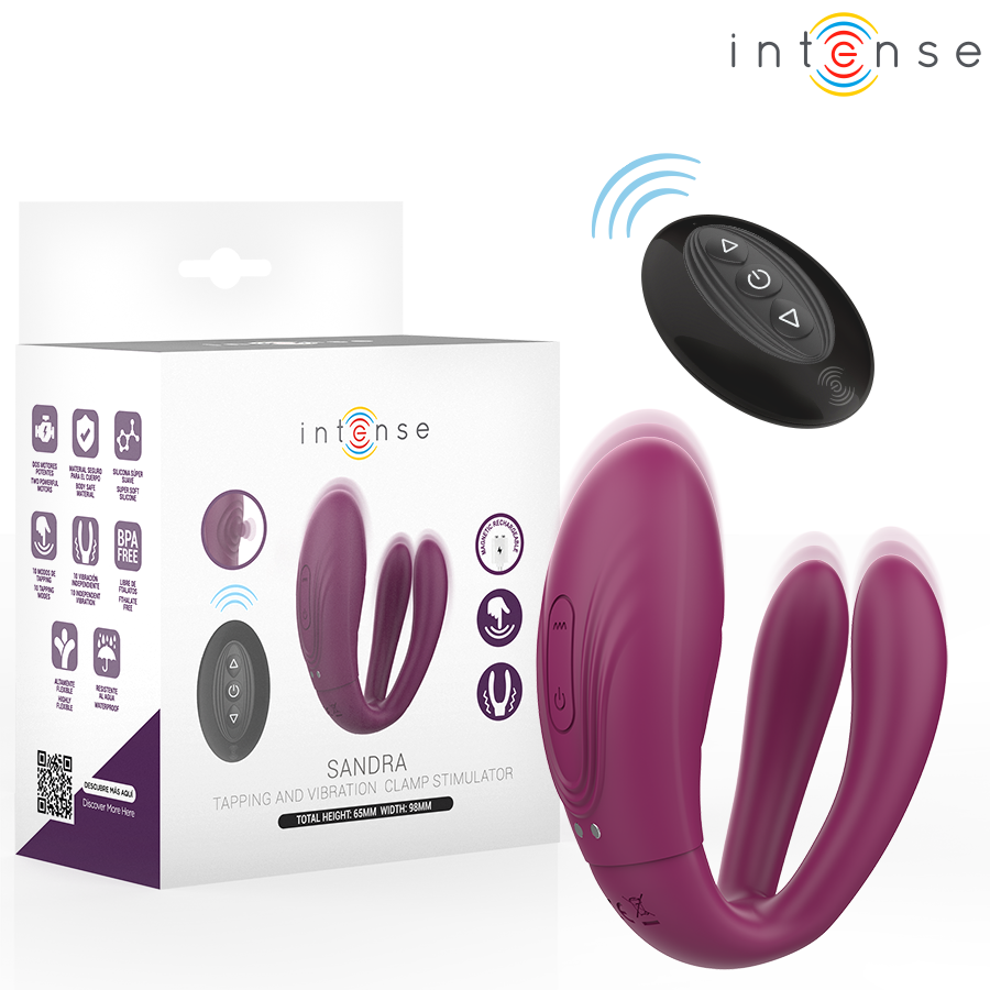 INTENSE REMOTE CONTROL – Intense - Sandra Estimulador De Toque E Vibração Com Controle Remoto