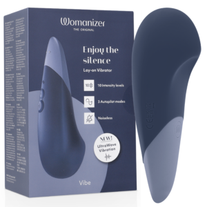 WOMANIZER – Vibe Vibrador Silencioso De Uso À Direta Azul Escuro