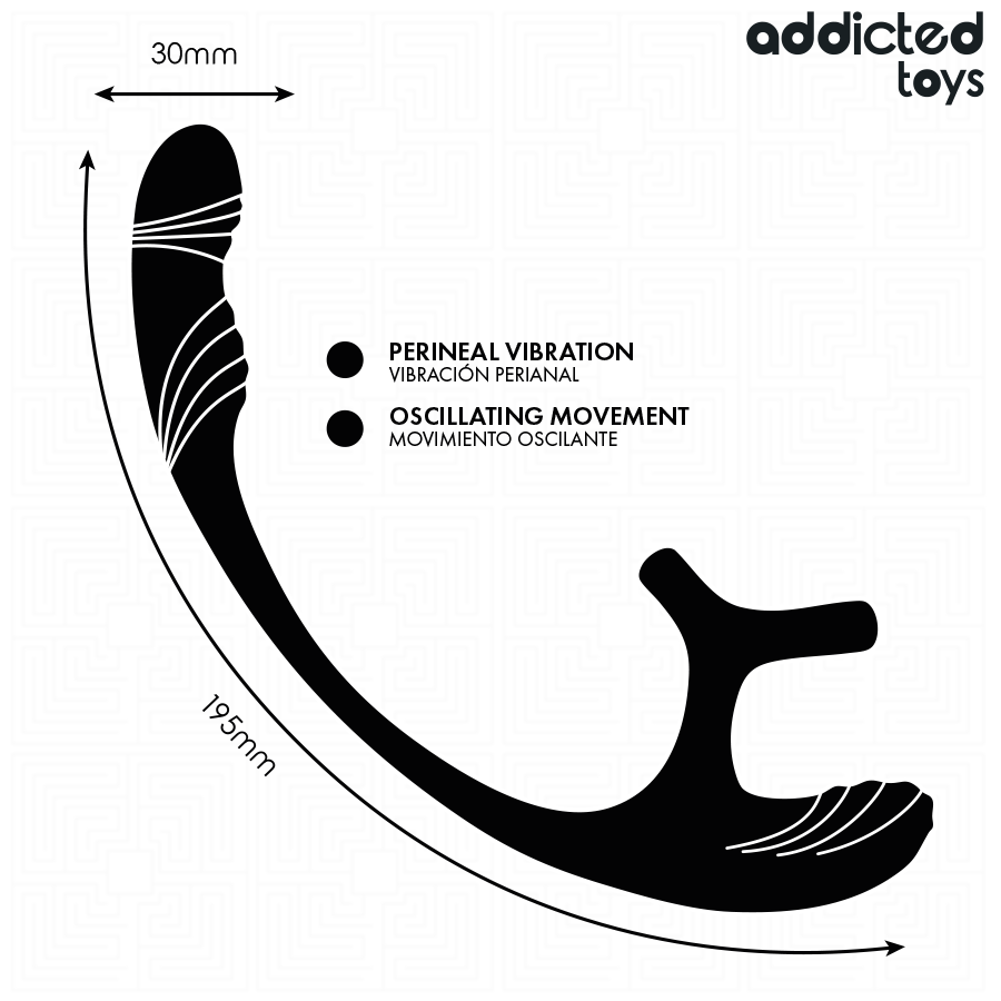ADDICTED TOYS – Plug Anal Com Vibração, Oscilação 360º E Estimulador De Testículos - Image 6