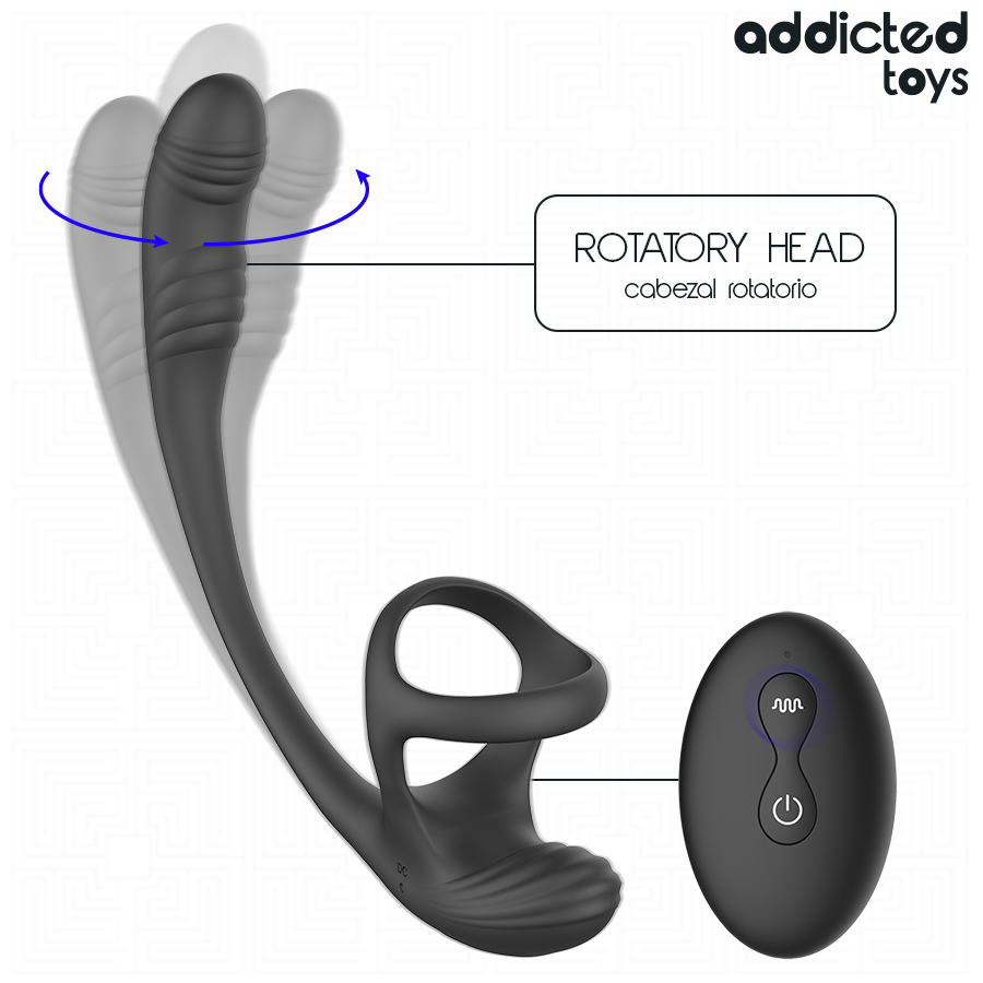 ADDICTED TOYS – Plug Anal Com Vibração, Oscilação 360º E Estimulador De Testículos - Image 3