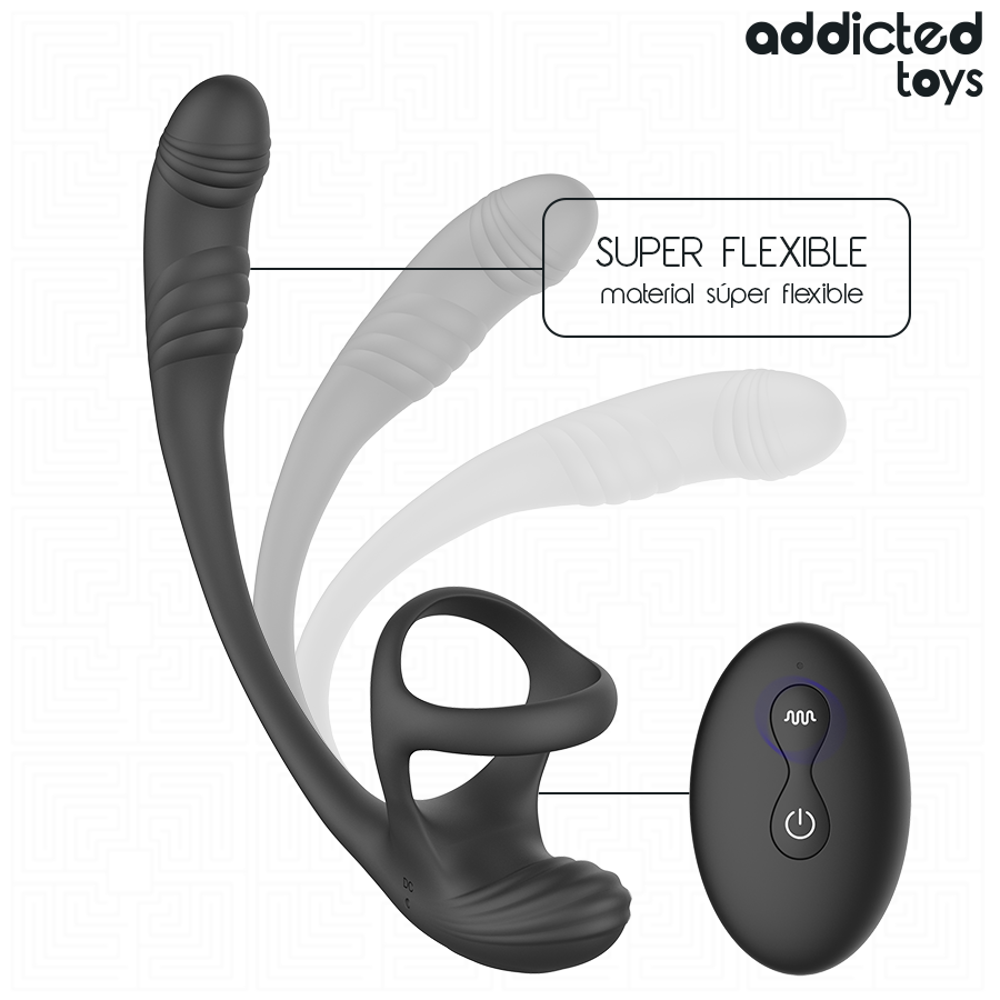 ADDICTED TOYS – Plug Anal Com Vibração, Oscilação 360º E Estimulador De Testículos - Image 7