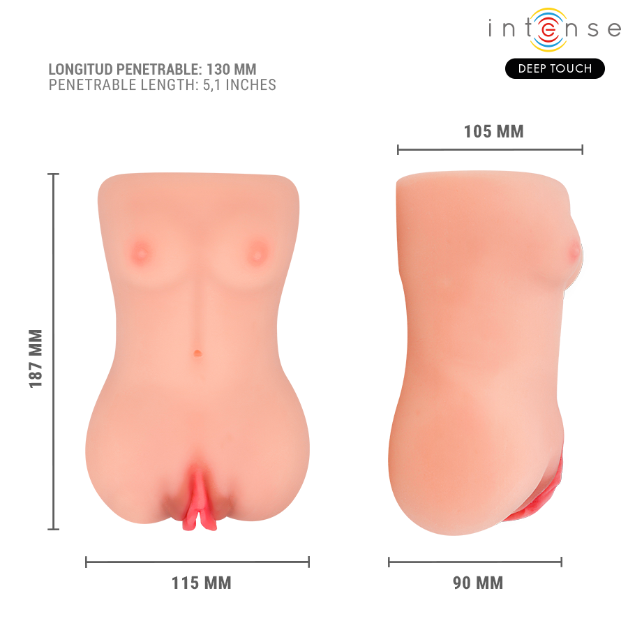 INTENSE BODIES & MASTURBATORS – Intense Deep Touch - Masturbador Vibratório E De Sucção Catherine Com Voz - Image 7