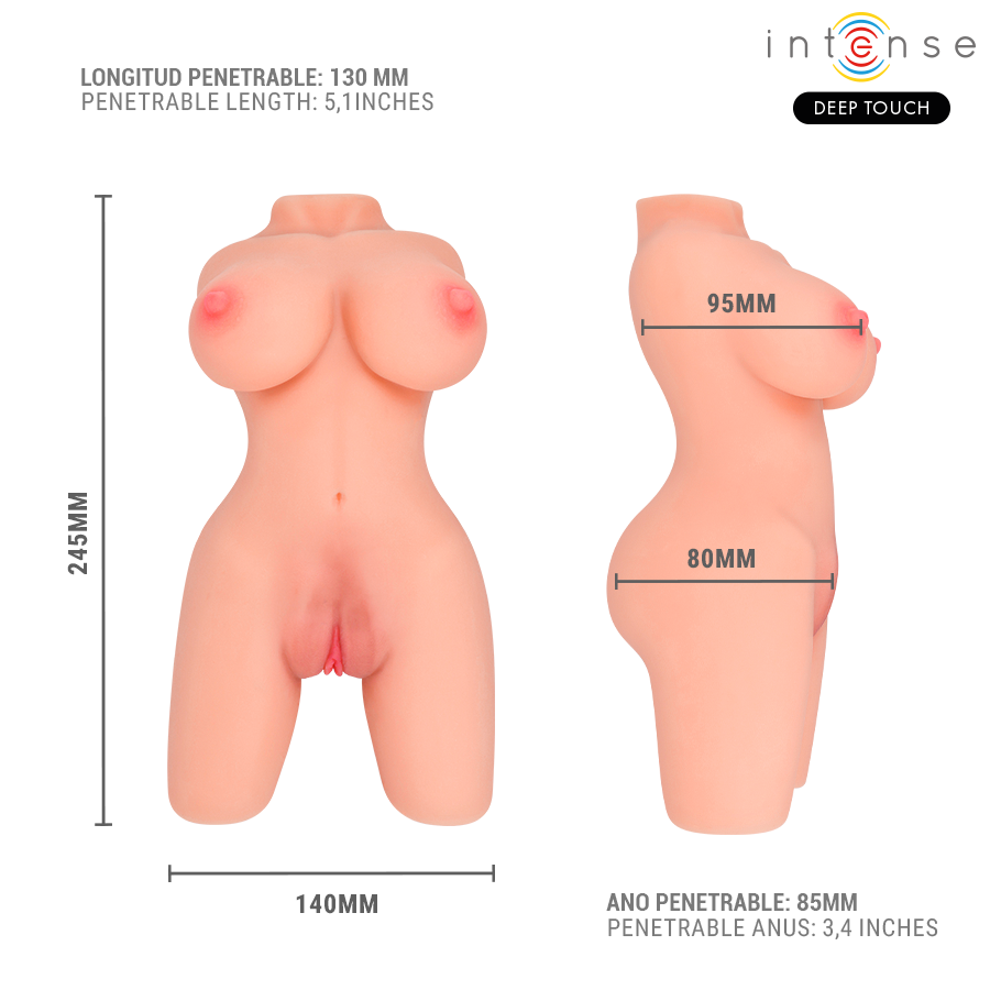 INTENSE BODIES & MASTURBATORS – Intense Deep Touch - Jesse Torso Dupla Vagina E Masturbação Anal - Image 6