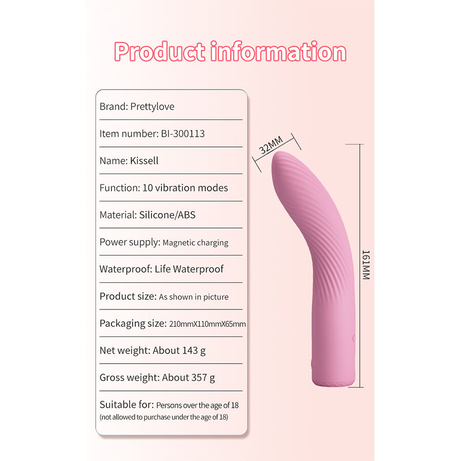 HIGH TECH – Pretty Love - Kisell Vibrador Rosa Para Ponto G - Image 10