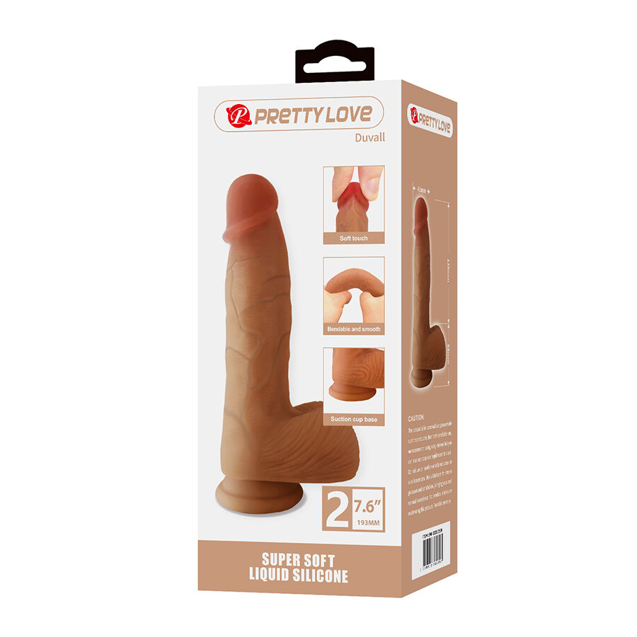 Pretty Love - Duvall Dildo Realista com Ventosa 19,3 cm - Ø 4,5 cm - Image 7