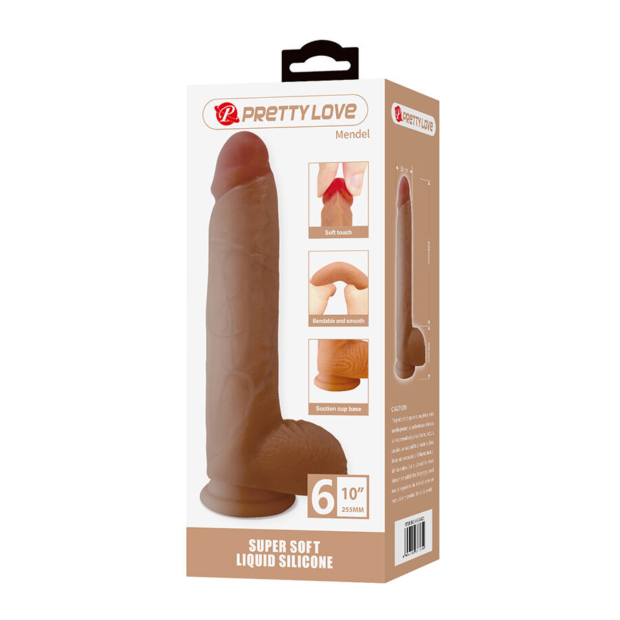 Pretty Love - Mendel Dildo Realista com Ventosa 25,5 cm - Ø 5,6 cm - Image 8