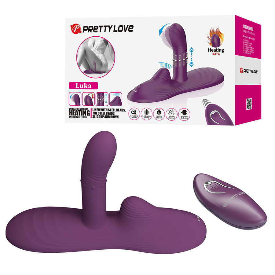 REMOTE CONTROL – Pretty Love - Luka Vibrador De Sentado Com Efeito De Calor E Controle Remoto