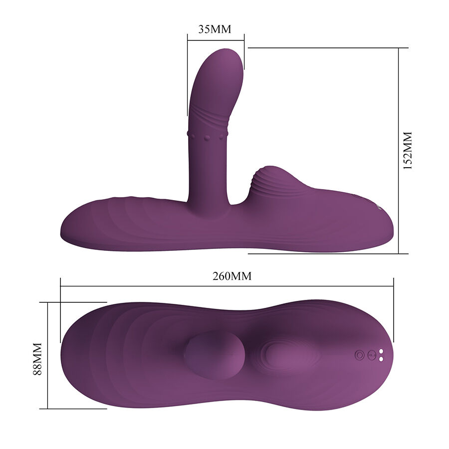 REMOTE CONTROL – Pretty Love - Luka Vibrador De Sentado Com Efeito De Calor E Controle Remoto - Image 9