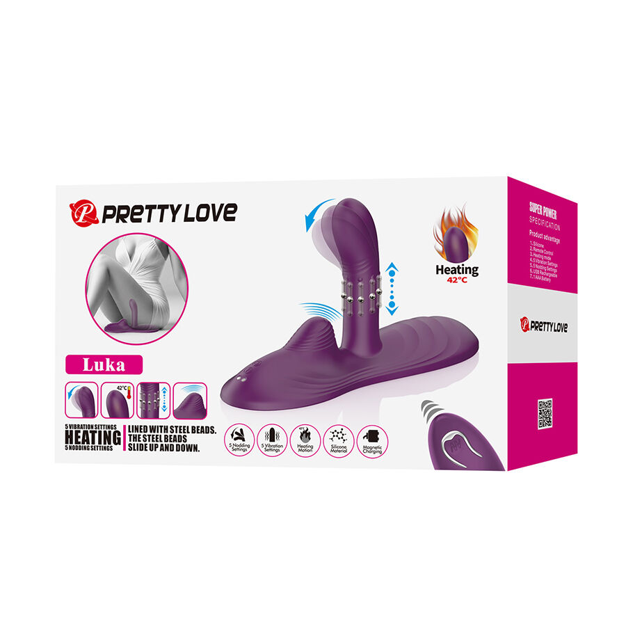 REMOTE CONTROL – Pretty Love - Luka Vibrador De Sentado Com Efeito De Calor E Controle Remoto - Image 10