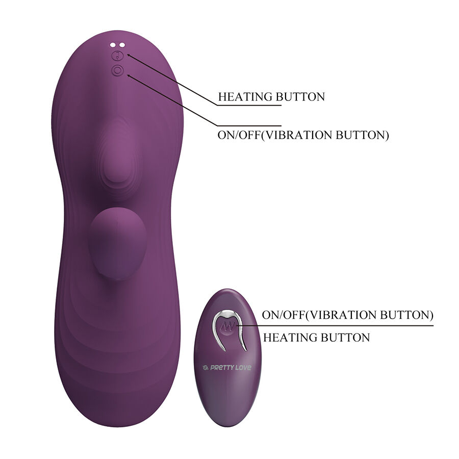 REMOTE CONTROL – Pretty Love - Luka Vibrador De Sentado Com Efeito De Calor E Controle Remoto - Image 8