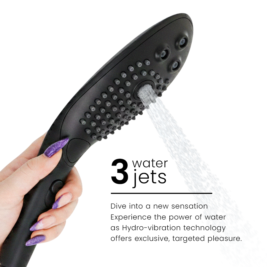 WOMANIZER – Chuveiro Estimulante Clitorial Wave Preto - Image 5