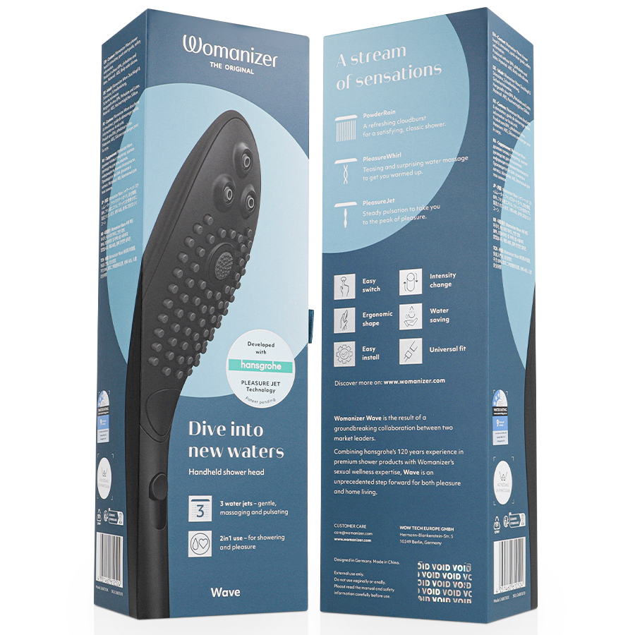 WOMANIZER – Chuveiro Estimulante Clitorial Wave Preto - Image 7