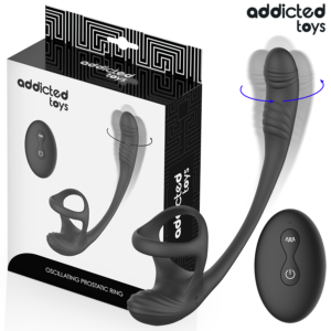 ADDICTED TOYS – Plug Anal Com Vibração, Oscilação 360º E Estimulador De Testículos