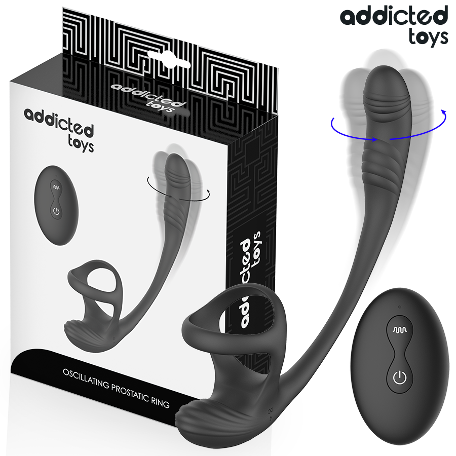 ADDICTED TOYS – Plug Anal Com Vibração, Oscilação 360º E Estimulador De Testículos