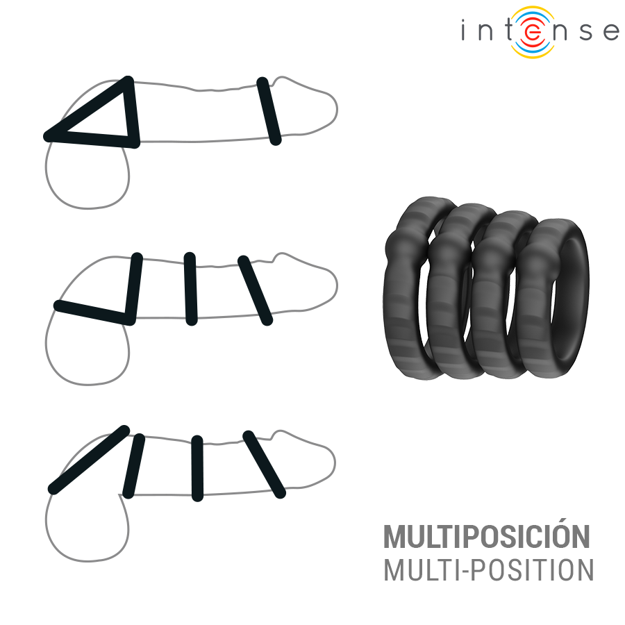 INTENSE FOR HIM – Intense - Michiel Conjunto De 4 Anéis Penianos Modelo 10 - Image 3