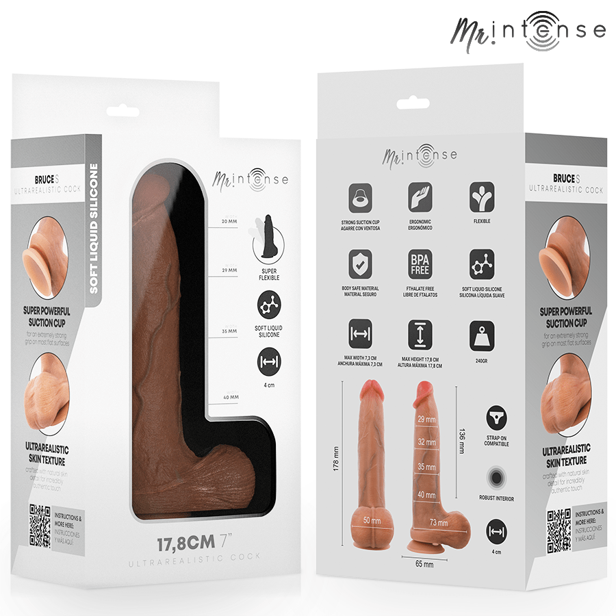MR INTENSE - Bruce S Dildo de Silicone com Testículos 17,8 cm - Ø 4 cm - Image 8