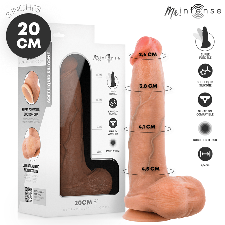 Fotografia do Dildo de Silicone com Testículos 20 cm - Ø 4,5 cm