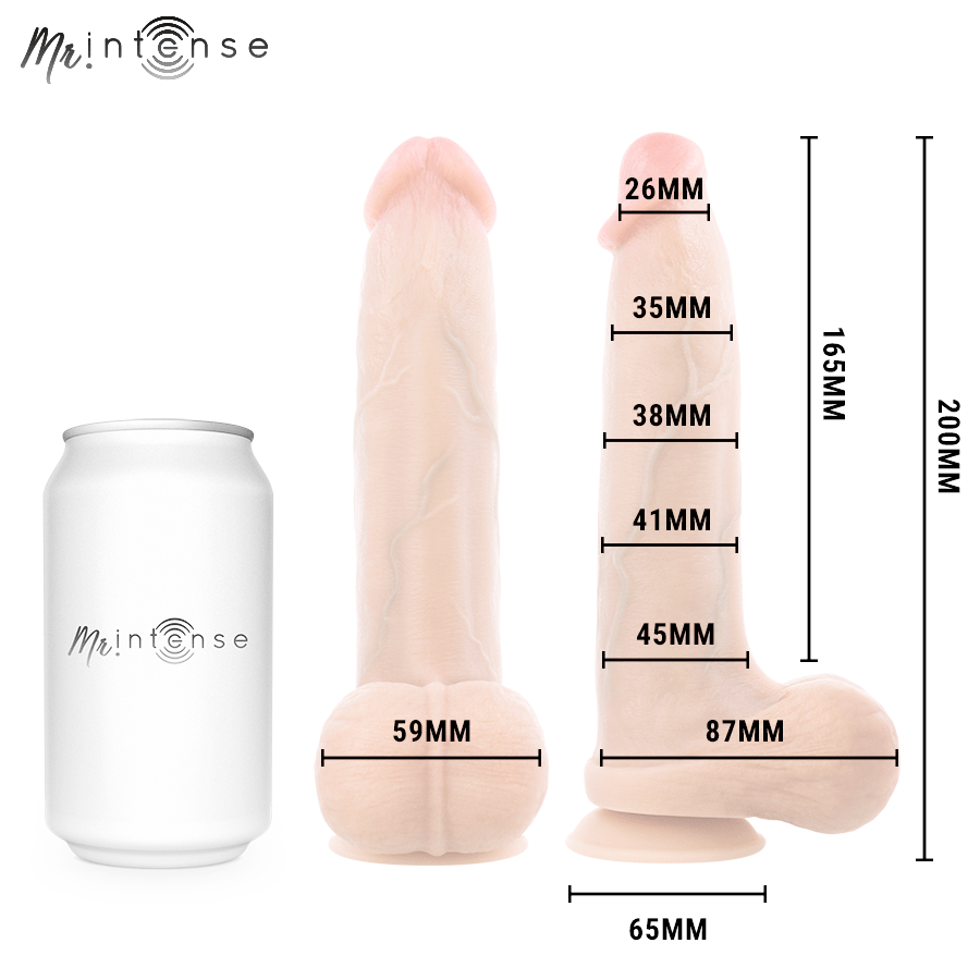 MR INTENSE - Bruce M Dildo de Silicone com Testículos 20 cm - Ø 4,5 cm - Image 4