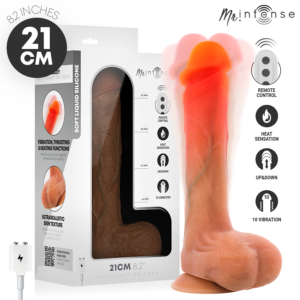 MR. INTENSE HIGH TECH – Mr Intense - Bradley Vibrador De Silicone Com Efeito De Aquecimento E Controle Remoto 21 Cm - Ø - 4,2 Cm