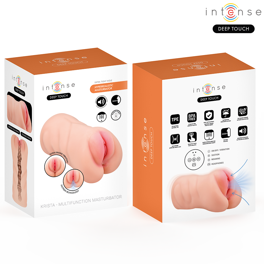 INTENSE BODIES & MASTURBATORS – Intense Deep Touch - Masturbador Vaginal Krista Com Sucção, Vibração E Efeitos Sonoros - 1,2 Kg - Image 9