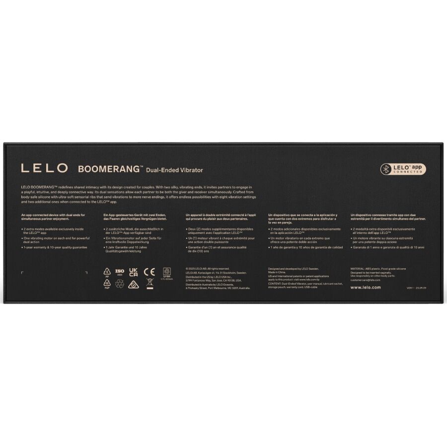 LELO – Boomerang Vibrador De Ponta Dupla Cereja - Image 5