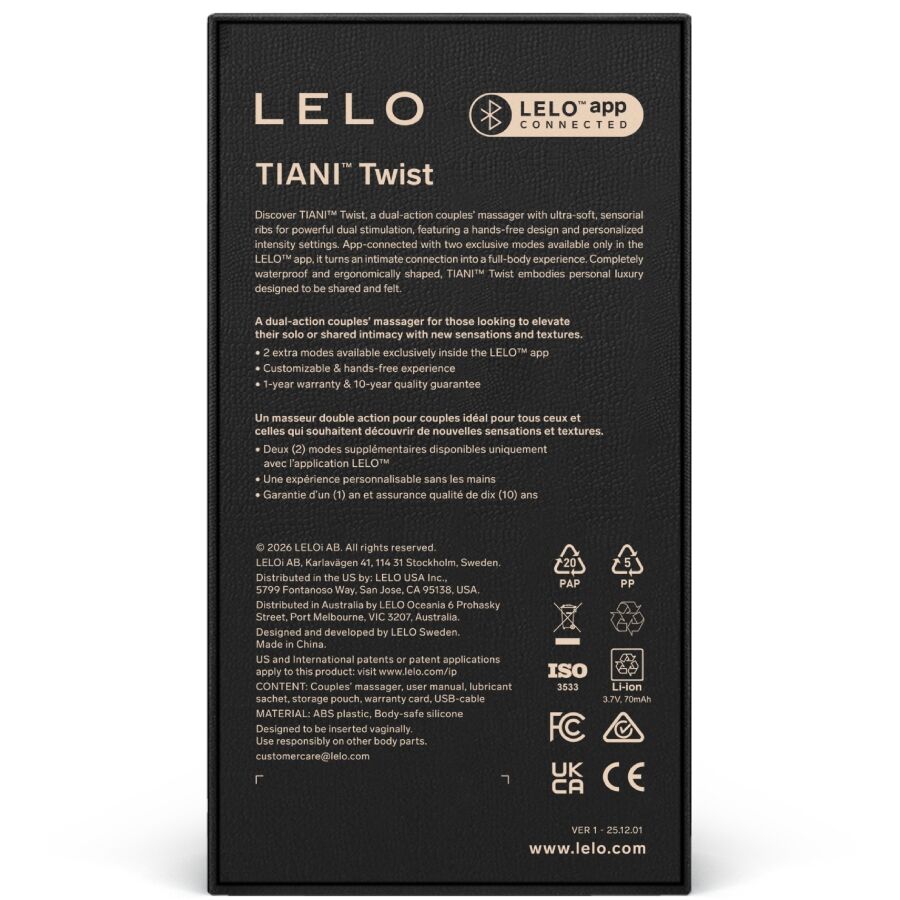 LELO – Tiani Twist Espuma Vibradora Para Casais - Image 4