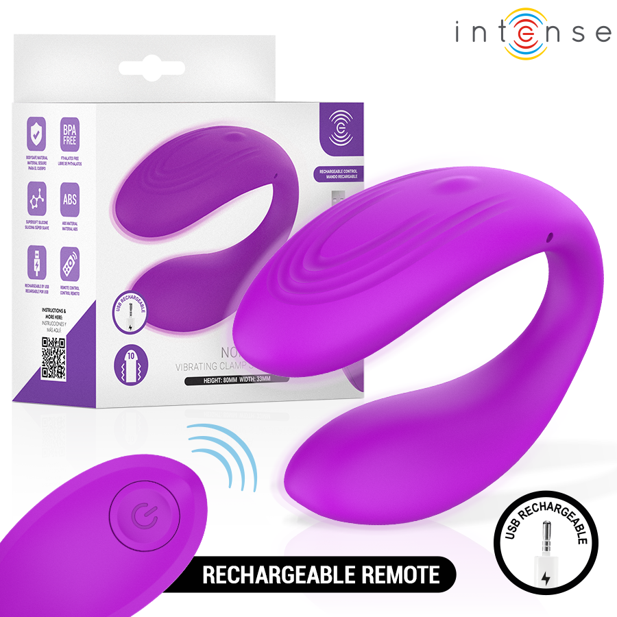 INTENSE REMOTE CONTROL – Intense - Nora Estimulador De Clipe Vibratório Roxo - Image 2