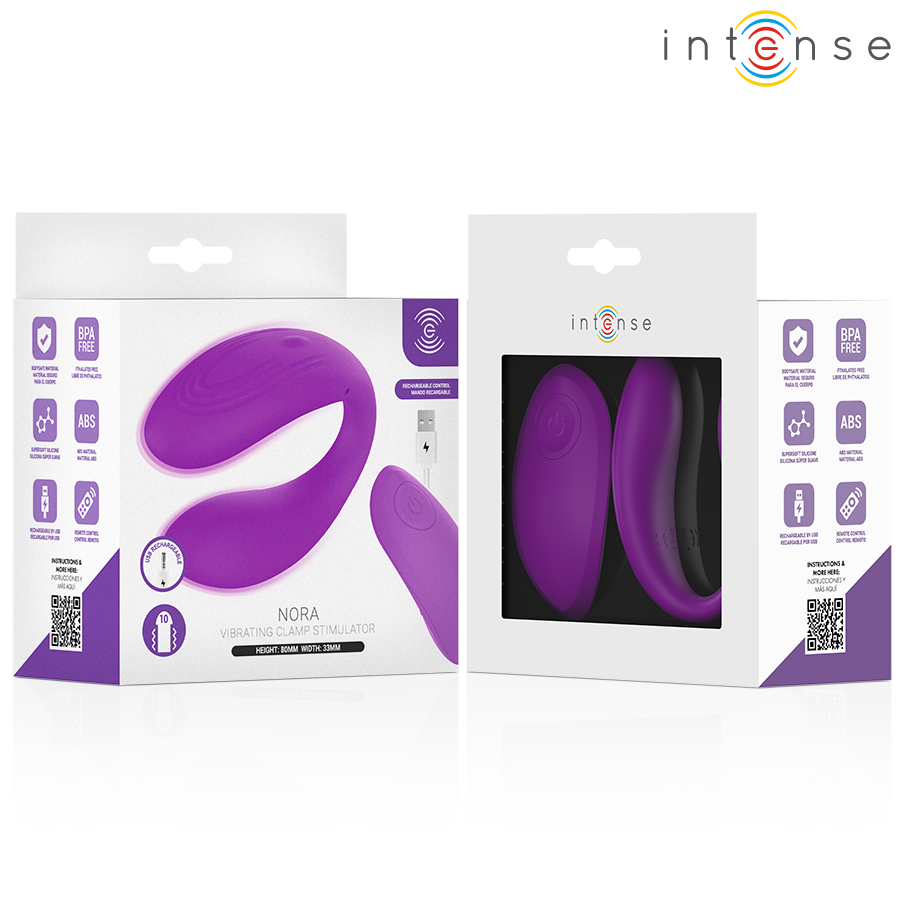INTENSE REMOTE CONTROL – Intense - Nora Estimulador De Clipe Vibratório Roxo - Image 6